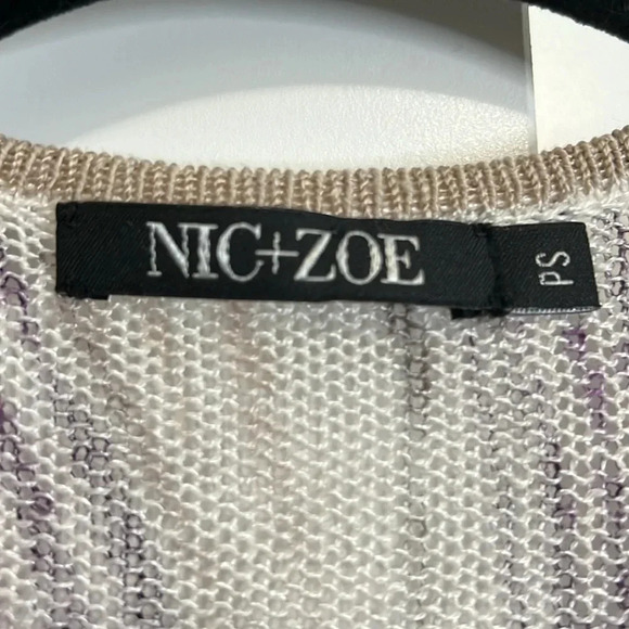 Nic + Zoe | linen blend colorful cardigan. Minor stretch flaw, see last pic. S - Picture 5 of 5